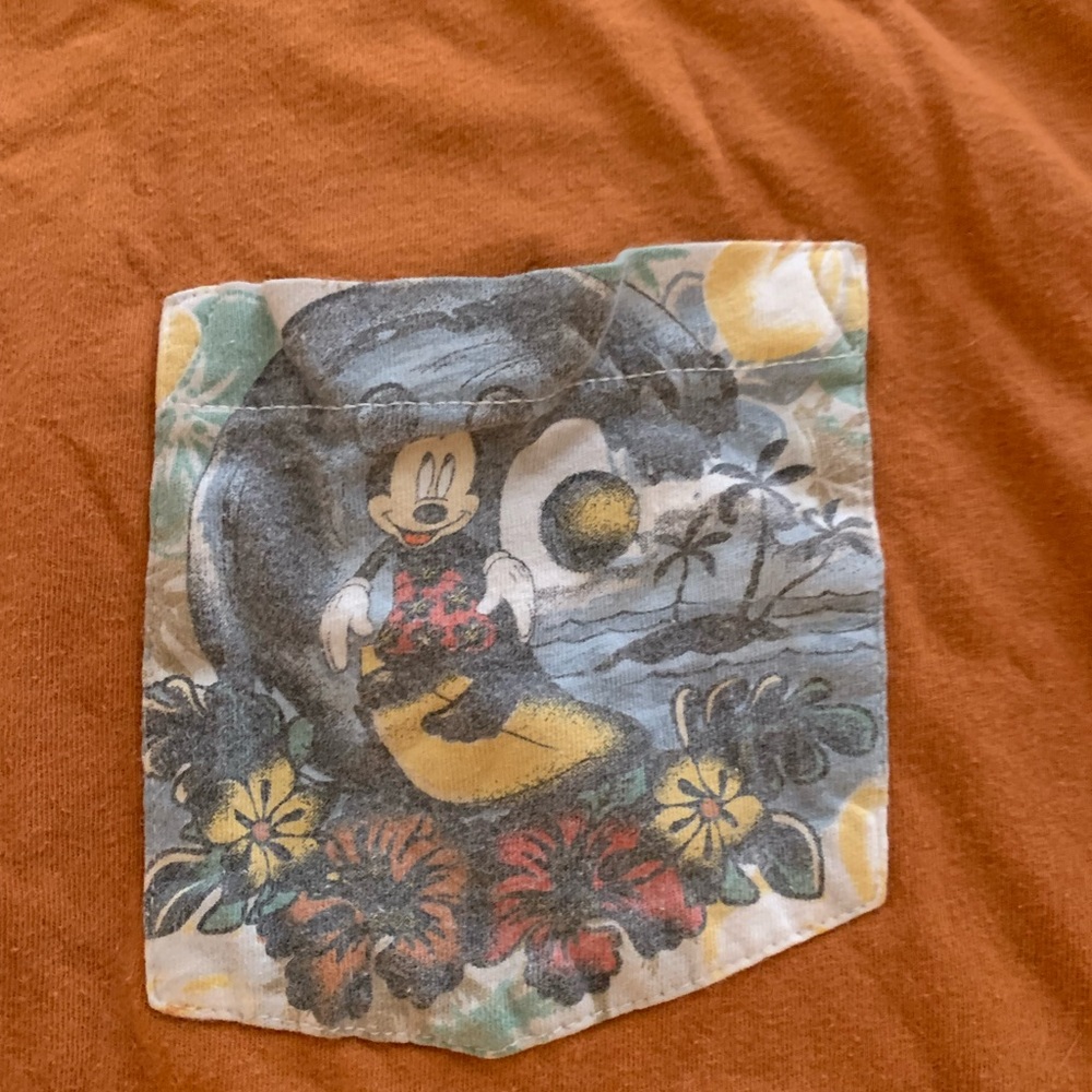 Disneyland Hawaiian Print Pocket Tee